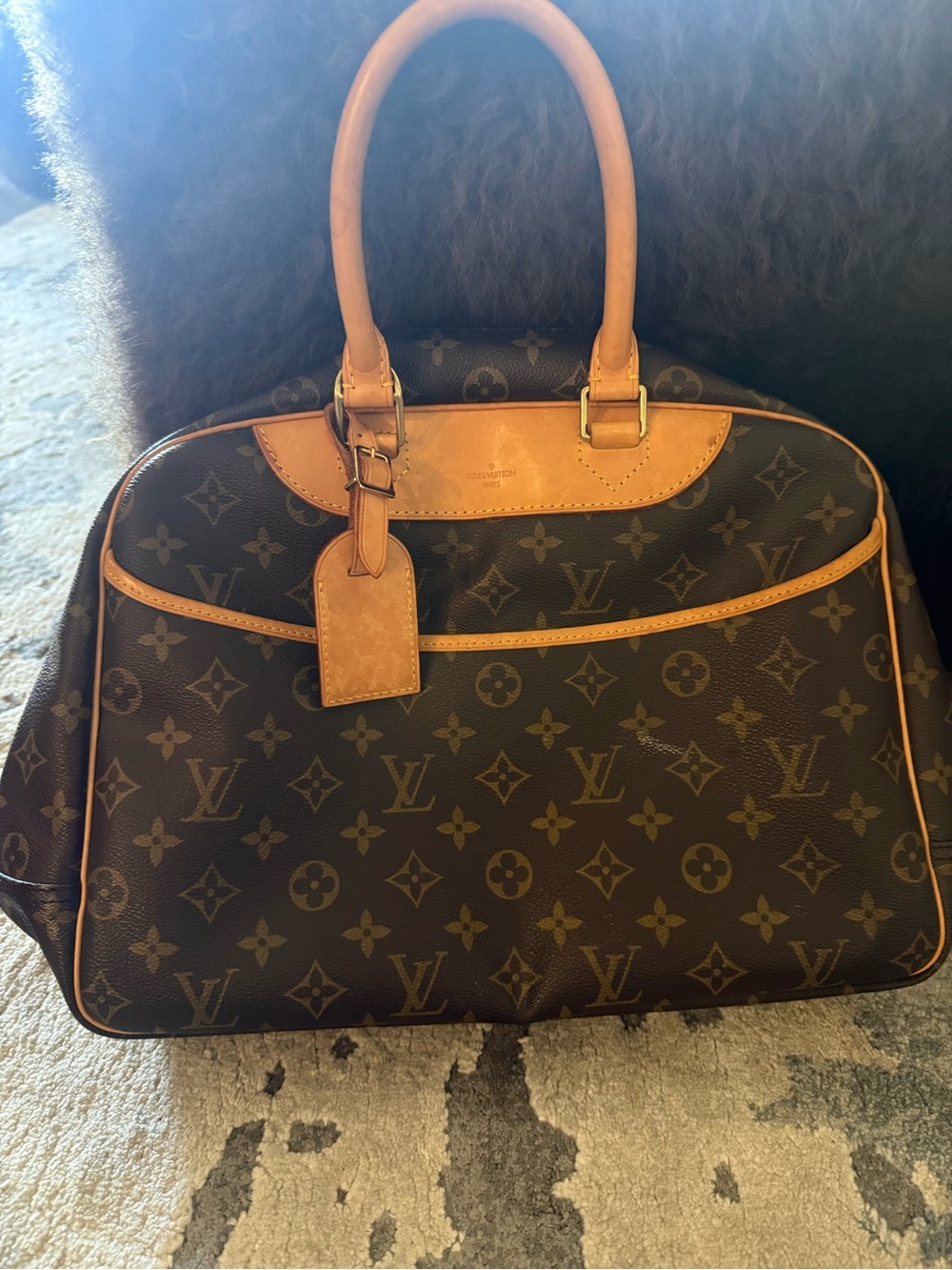 Louis Vuitton Monogram Canvas Travel Top-Handle Bag in Brown and Tan
